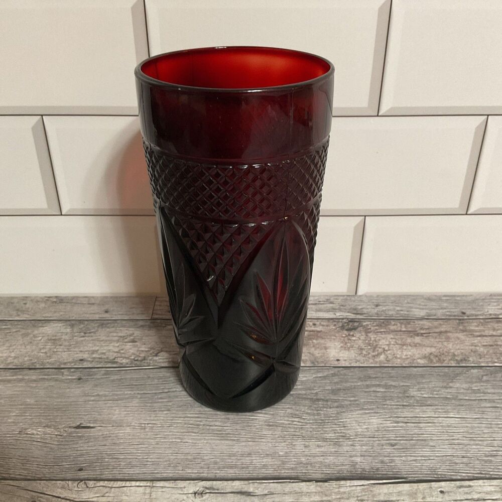 Cristal D’arques-Durand Luminarc France “Antique Ruby” Red Tumbler